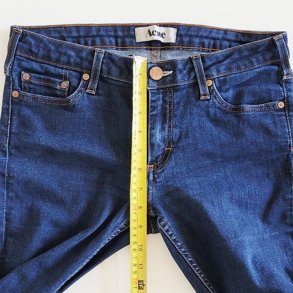 Acne - Kex Soft Raw Dark Blue Skinny Jeans - Size 29/34 - Picture 7 of 9
